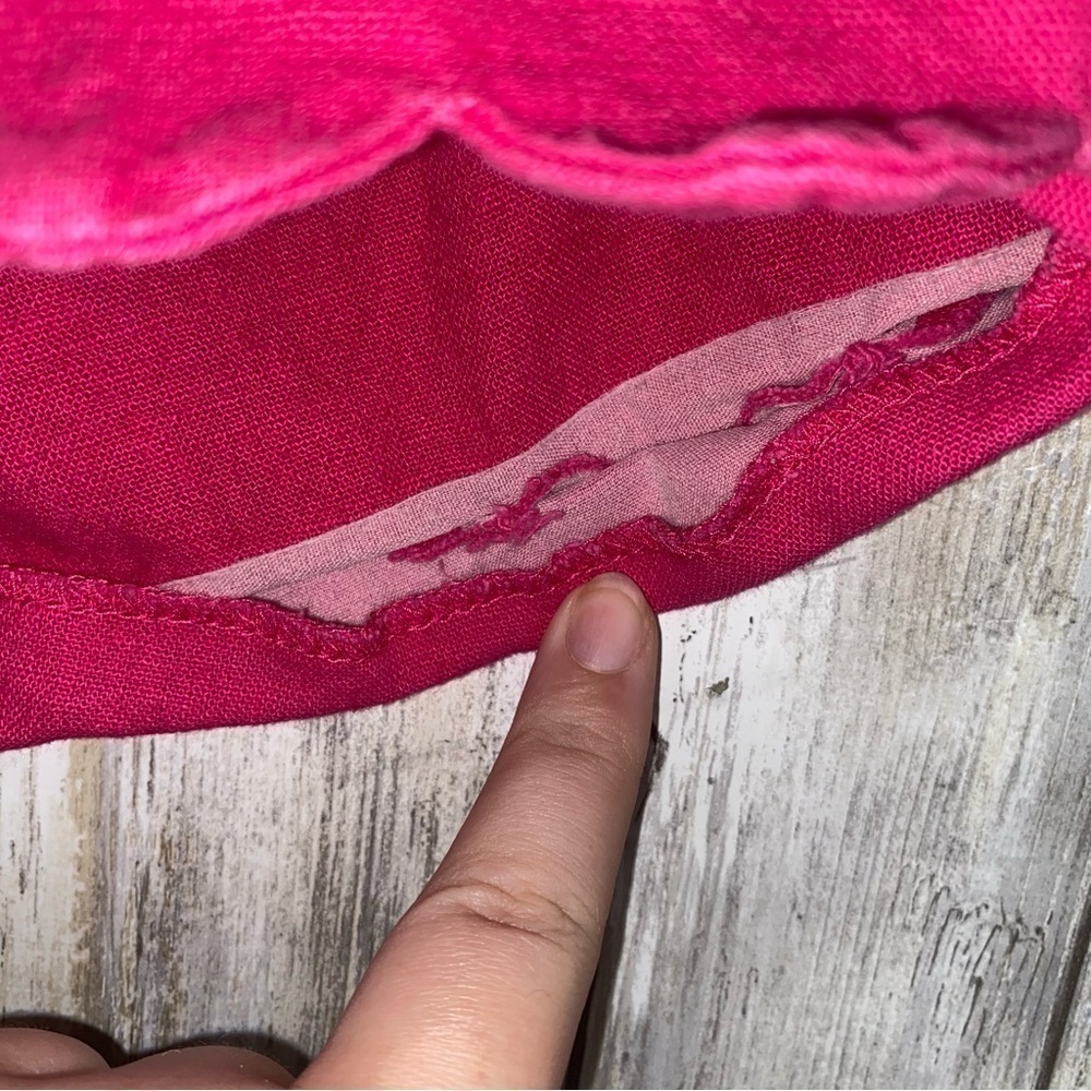 J.Crew Pink Scalloped Linen Blend Shorts Preppy Summer Size 0 - Picture 4 of 8